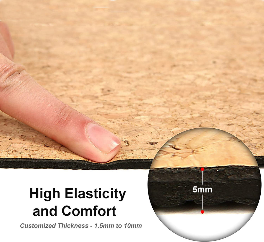 LEECORK Custom Print Private Label Anti-slip Yoga Mats Eco Friendly Tpe Rubber Yoga Matte Cork Yoga Mats for Women