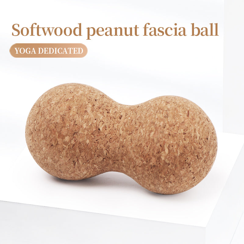 At Home Workout Cork Yoga Ball Fitness Back Peanut Massager Foot Hand Muscle Exercise with Yoga Massage Ball
