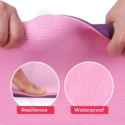 High Quality TPE Yoga Mat 6mm Thick Eco-Friendly Embossed Design Waterproof Anti-Slip Durable Custom Logo Wholesale Available