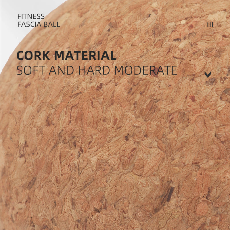 At Home Workout Cork Yoga Ball Fitness Back Peanut Massager Foot Hand Muscle Exercise with Yoga Massage Ball