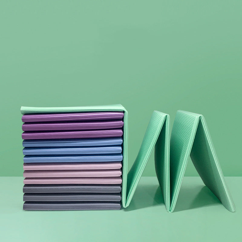 Portable Foldable 6/8mm Thick TPE Yoga Mat Non-Slip Fitness Mat with Custom Logo Lightweight and Portable OEM Bag Included